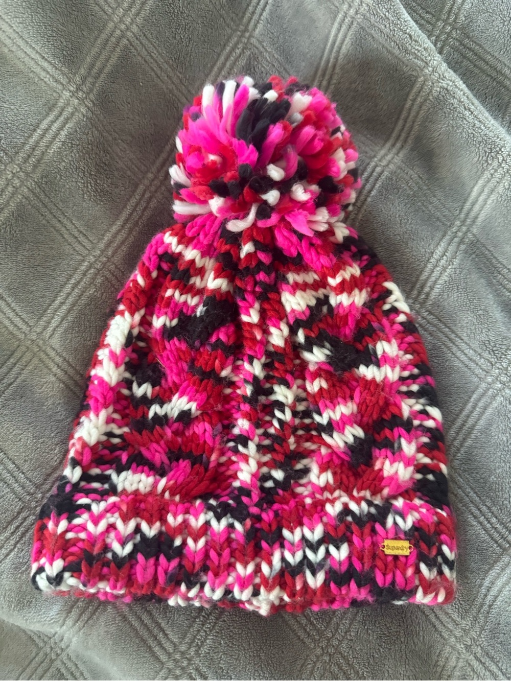 Superdry womens Beanie pink one size